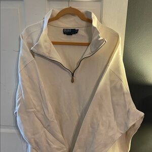 Polo by Ralph Lauren Cream Quarter-Zip Pullover
